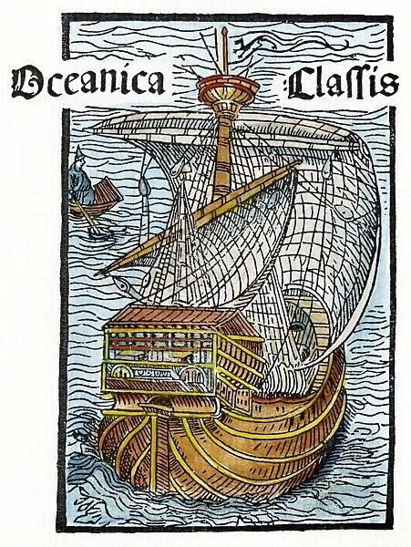 CARAVEL: LATEEN-SAIL, 1493. A Spanish caravel similar to the Santa Maria