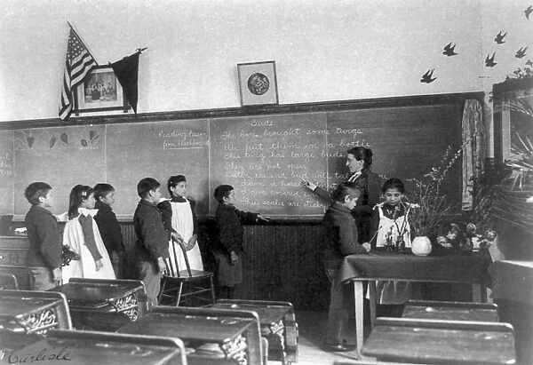 CARLISLE SCHOOL, c1901. Elementary school class at the Carlisle Indian School in Carlisle