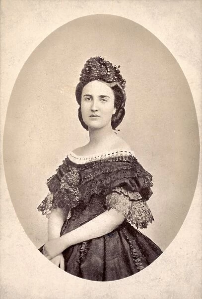 CARLOTA (1840-1927). Empress of Mexico, 1864-1867. Photographed c1870