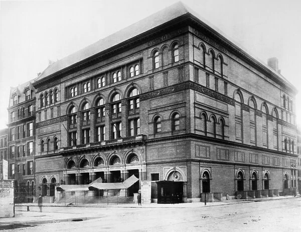 CARNEGIE HALL, 1891. The concert hall on West 57th Street in New York photographed