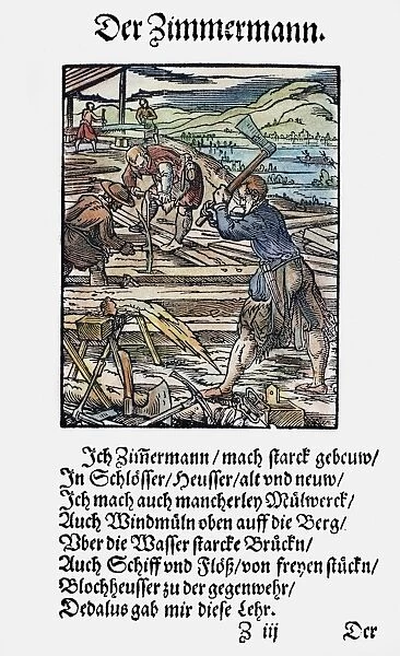 CARPENTERS, 1568. Woodcut, 1568, by Jost Amman