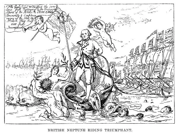 CARTOON: BRITISH NEPTUNE. British Neptune Riding Triumphant
