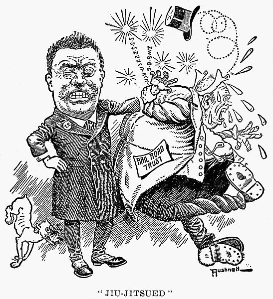 Cartoon, c1906, of Theodore Roosevelt, from the Cincinnati Post