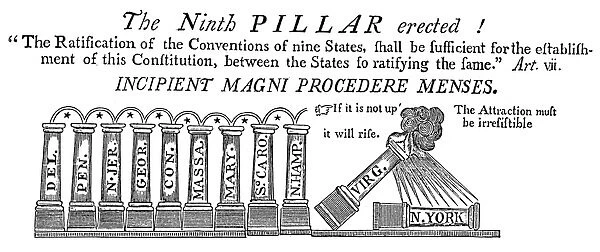 CARTOON: CONSTITUTION, 1788. Cartoon from the Boston Independent Chronicle