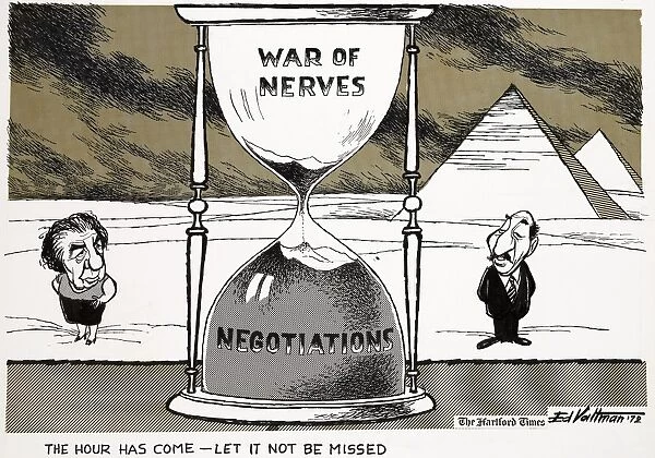 CARTOON: HOURGLASS, 1972. The hour has come - let it not be missed