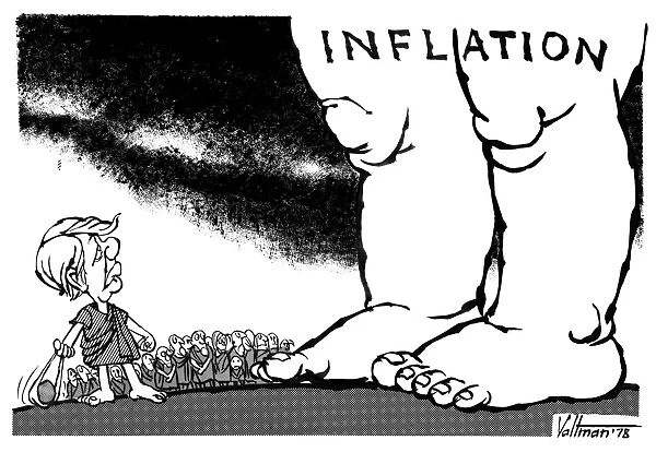 CARTOON: INFLATION, 1978. Cartoon comment comparing Jimmy Carters struggle against