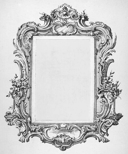 CARTOUCHE, 1777. Copper engraving, French, 1777