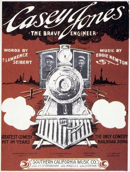 CASEY JONES (1853-1900). Orig. John Luther Jones. American railroad engineer. Jones immortalized on an American sheet music cover of 1909