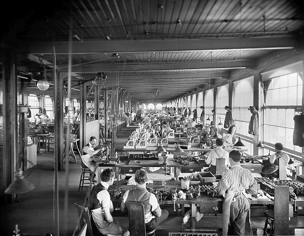 CASH REGISTER FACTORY. The assembly room of the National Cash Register plant in Dayton, Ohio