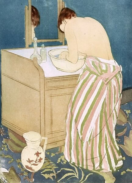 CASSATT: TOILETTE, 1891. La Toilette Drypoint and aquatint by Mary Cassatt, 1891