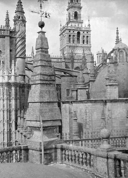CATHEDRAL, c1920. View of a cathedral, possibly in France. Photograph by Arnold Genthe