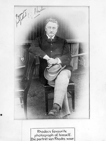 CECIL JOHN RHODES (1853-1902). English administrator and financier in South Africa