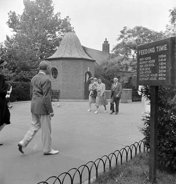 CENTRAL PARK, 1942. Entrance to the Central Park Zoo in New York City
