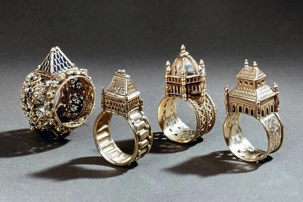 CEREMONIAL MARRIAGE RINGS. Italian, early 17th and 18th century