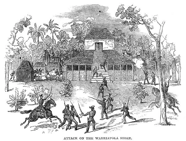 CEYLON: WARIYAPOLA, 1850. Shoot-out between the British Ceylon Rifle Regiment