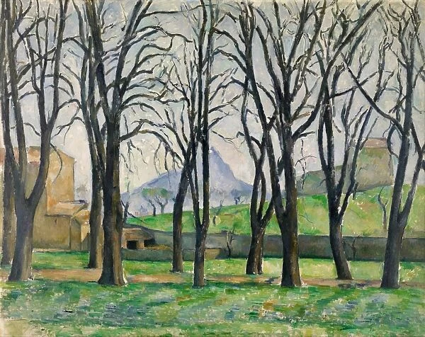 CEZANNE: CHESTNUT TREES. Chestnut Trees at Jas de Bouffan. Oil on canvas, Paul Cezanne