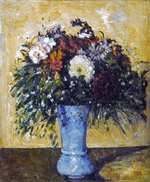 CEZANNE: FLOWERS, 1873-75. Paul Cezanne: Bunch of Flowers. Oil on canvas, 1873-75