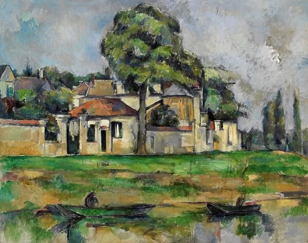 CEZANNE: MARNE, C1888. Banks of the Marne. Oil on canvas, Paul Cezanne, c1888
