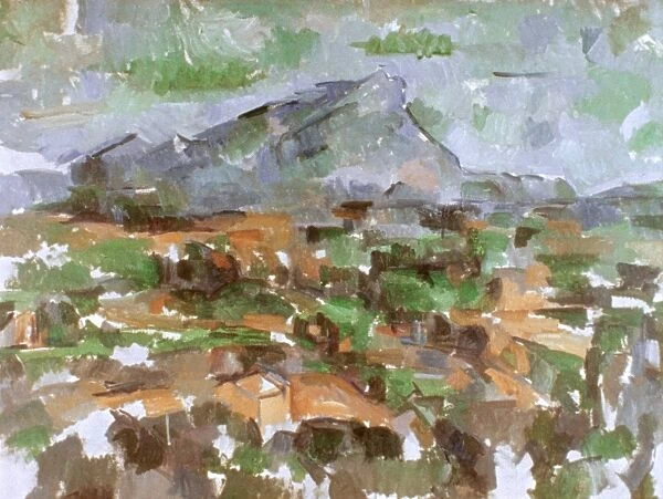 CEZANNE: ST. VICTOIRE. Mont Sainte-Victoire. Oil on canvas by Paul Cezanne, 1904-06