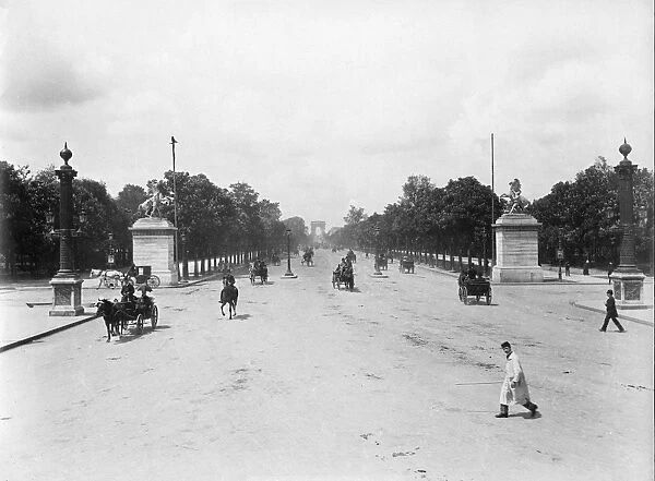 CHAMPS-ELYSEES, 1900. Paris. Photograph