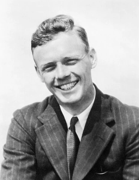 CHARLES A. LINDBERGH (1902-1974). American aviator. Photographed in 1927