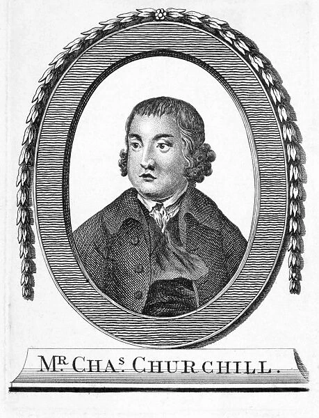 CHARLES CHURCHILL (1731-1764). English satirical poet. Copper engraving, English, 18th century
