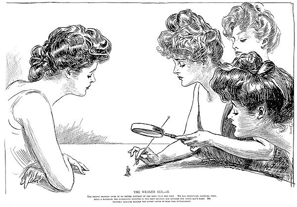 Charles Dana Gibson (1867-1944). American illustrator. The Weaker Sex- II. Pen and ink drawing, 1903