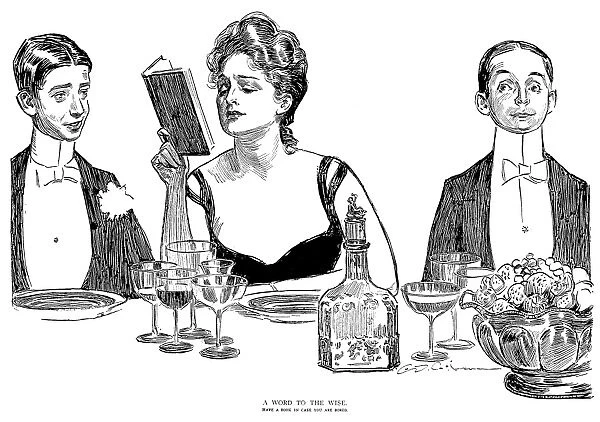 Charles Dana Gibson (1867-1944). American illustrator. Pen and ink drawing, 1900