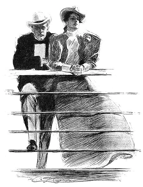 Charles Dana Gibson (1867-1944). American illustrator. Pen and ink drawing, 1897