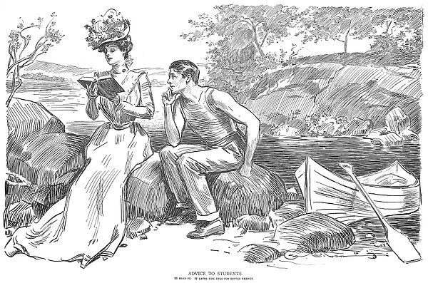 Charles Dana Gibson (1867-1944). American illustrator. Be read to. It saves the eyes for better things