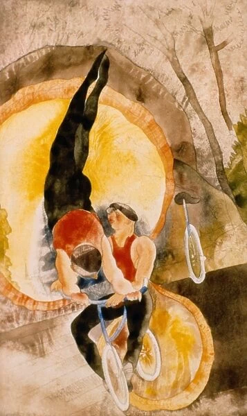CHARLES DEMUTH. Acrobats. Watercolor, 1919