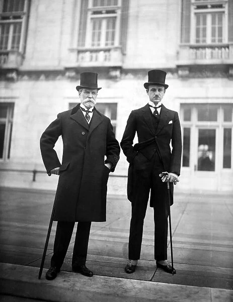 CHARLES EVANS HUGHES (1862-1948). American jurist. Hughes (left) and Sumner Welles