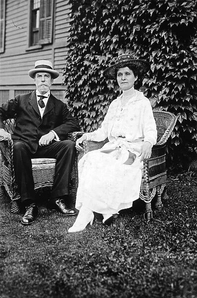 CHARLES EVANS HUGHES (1862-1948). American jurist. Hughes with his wife, Antoinette Carter Hughes