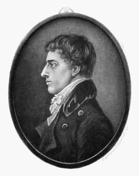 CHARLES LAMB (1775-1834). English essayist and critic. Mezzotint after the drawing, 1798, by Robert Hancock