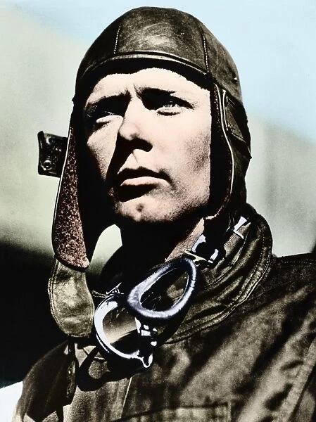 CHARLES LINDBERGH (1902-1974). American aviator. Photographed by Frank Hertz at Mitchell Field