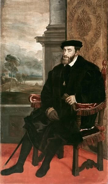 CHARLES V (1500-1558). Holy Roman Emperor (1519-1556) and King of Spain as Charles I (1516-1556)