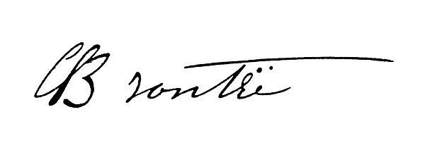 CHARLOTTE BRONT├ï (1816-1855). English novelist. Autograph signature
