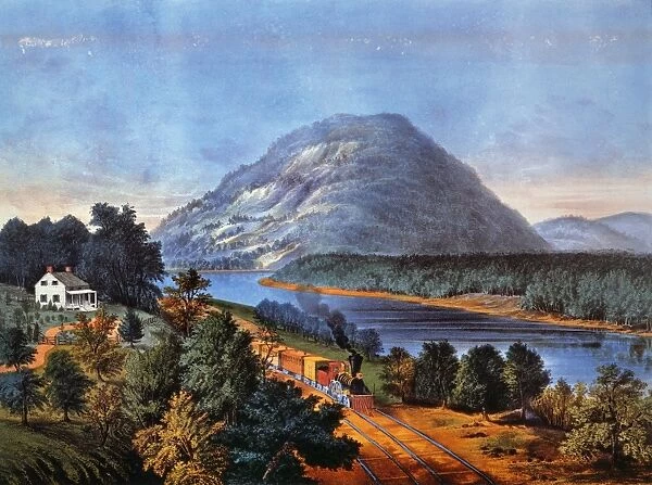 CHATTANOOGA RAILROAD Lookout Mountain, Tennessee, and the Chattanooga Railroad: lithograph, 1866, by Currier & Ives
