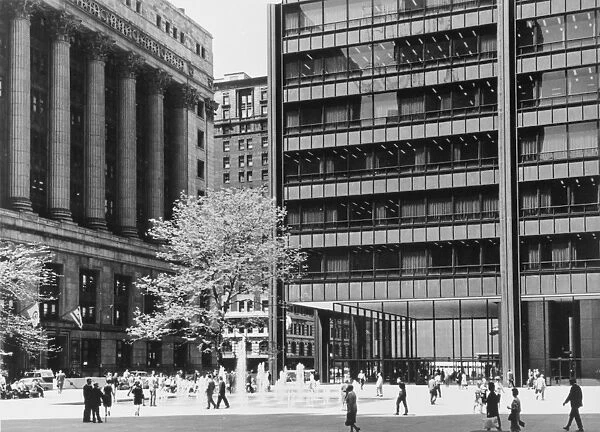 CHICAGO: DALEY PLAZA. A view of the plaza outside the Chicago Civic Center (later