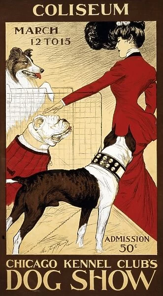 CHICAGO: DOG SHOW, c1902. Poster for the Chicago Kennel Clubs dog show