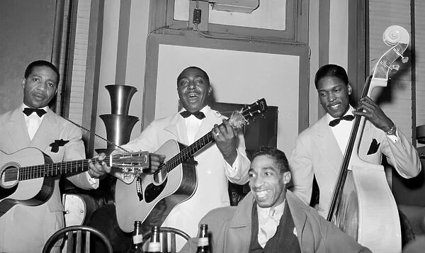 CHICAGO: MUSICIANS, 1941. African American musicians performing at a tavern in Chicago, Illinois