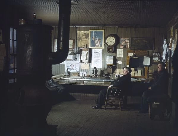 CHICAGO: RAILROAD, 1942. The yardmasters office at the receiving yard of the Chicago