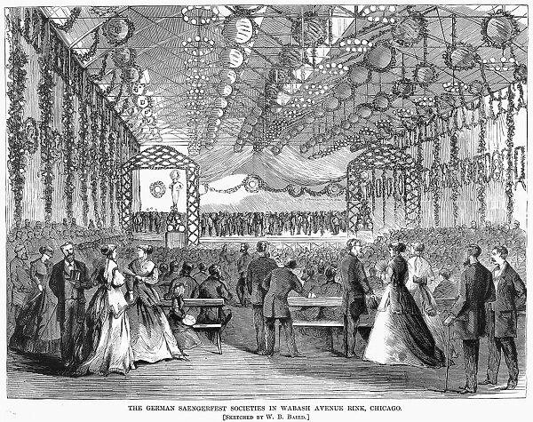 CHICAGO: SAENGERFEST, 1868. Competition of the German Saengerfest Societies, or singing groups