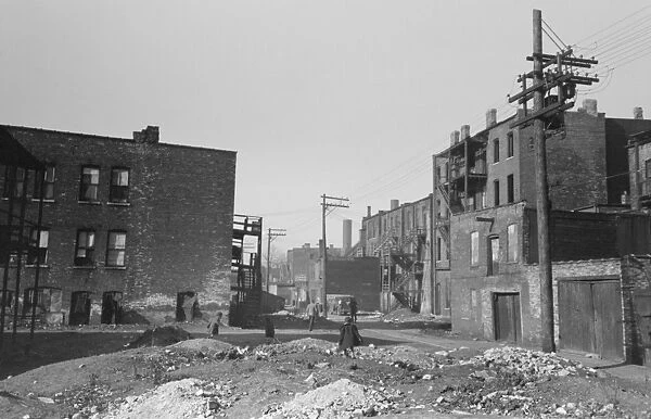 CHICAGO: SOUTH SIDE, 1941. Vacant lots and apartment buildings on the South Side of Chicago
