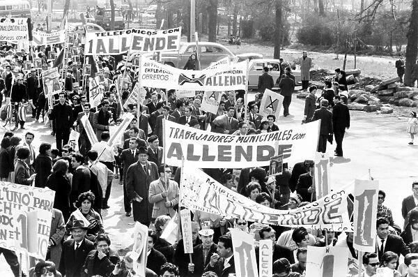 CHILE: ELECTIONS, 1964. Supporters of Popular Action Front candidate Salvador Allende