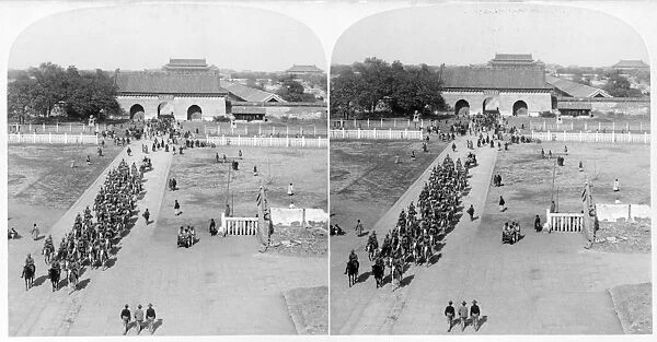 CHINA: BOXER REBELLION. The Bengal Lancers returning from the reception of Count