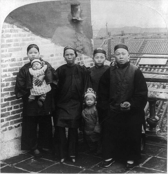 CHINA: CHRISTIAN PASTOR. A Chinese Christian pastor and his family, Canton, China