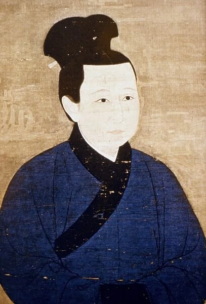 CHINA: EMPRESS MENG. Empress Meng of Che-tsung. Sung Dynasty, Silk hanging scroll