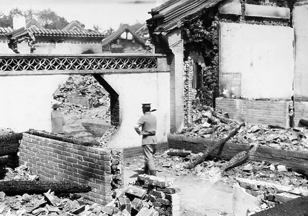 CHINA: ROYALIST COUP, 1917. A view of the bombed out interior of General Chang