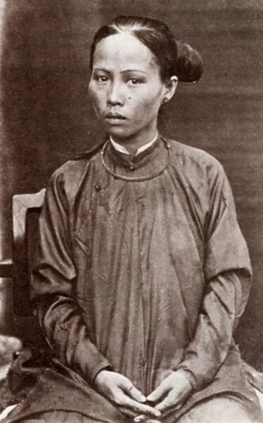 CHINA: WOMAN, 1860s. A portrait of a woman, South China. Photographed by John Thomson
